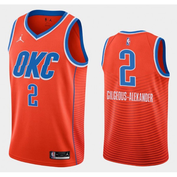 Oklahoma City Thunder Trikot Shai Gilgeous-Alexander 2 2020-2021 Jordan Brand Statement Edition Swingman - Herren Oklahoma City Thunder Trikot Shai Gilgeous-Alexander 2 2020-2021 Jordan Brand Statement Edition Swingman - Herren